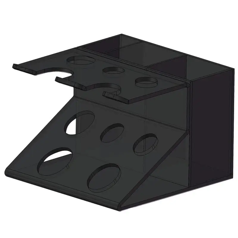 Подставка для кистей бритья настольный прозрачный органайзер бритвенных щеток с