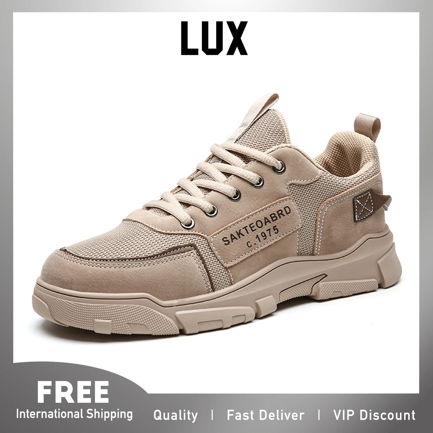 

Lux Winter Low Rise Martins Boots for Men Outdoor Khaki Boots Waterproof Classic Casual Boots Street Fashion Style