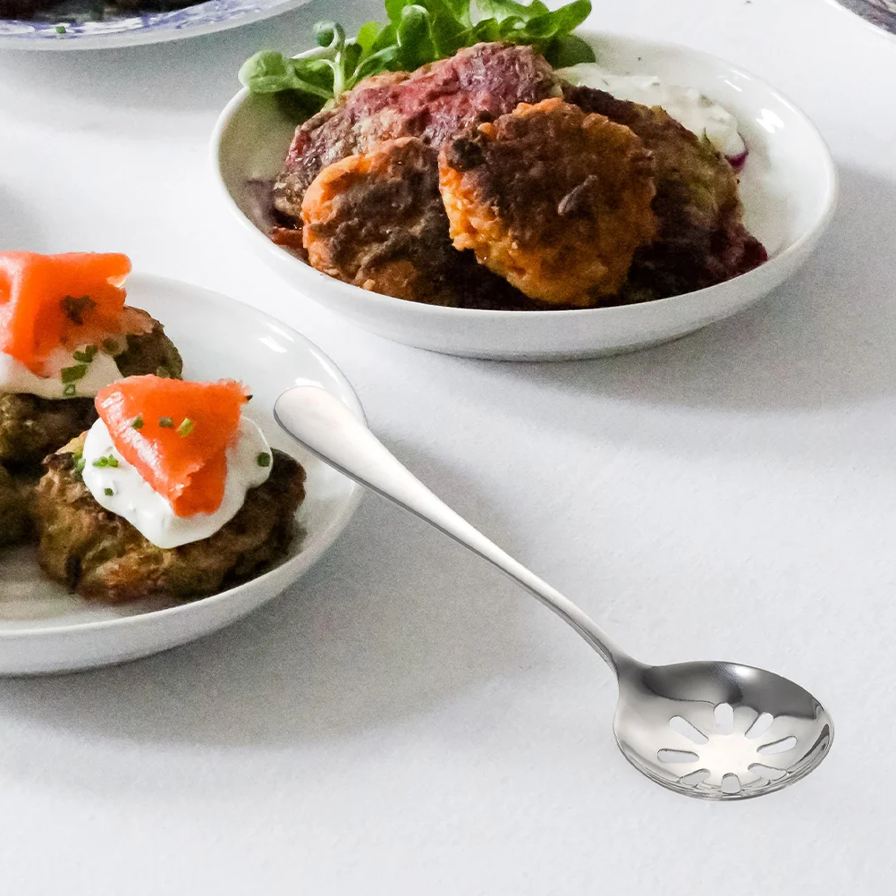 Посуда Столовые приборы Дуршлаг из нержавеющей стали Ложки с прорезями Ухонная