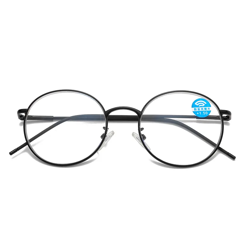 

Очки для чтения круглые с защитой от синего/черного/золотого цвета