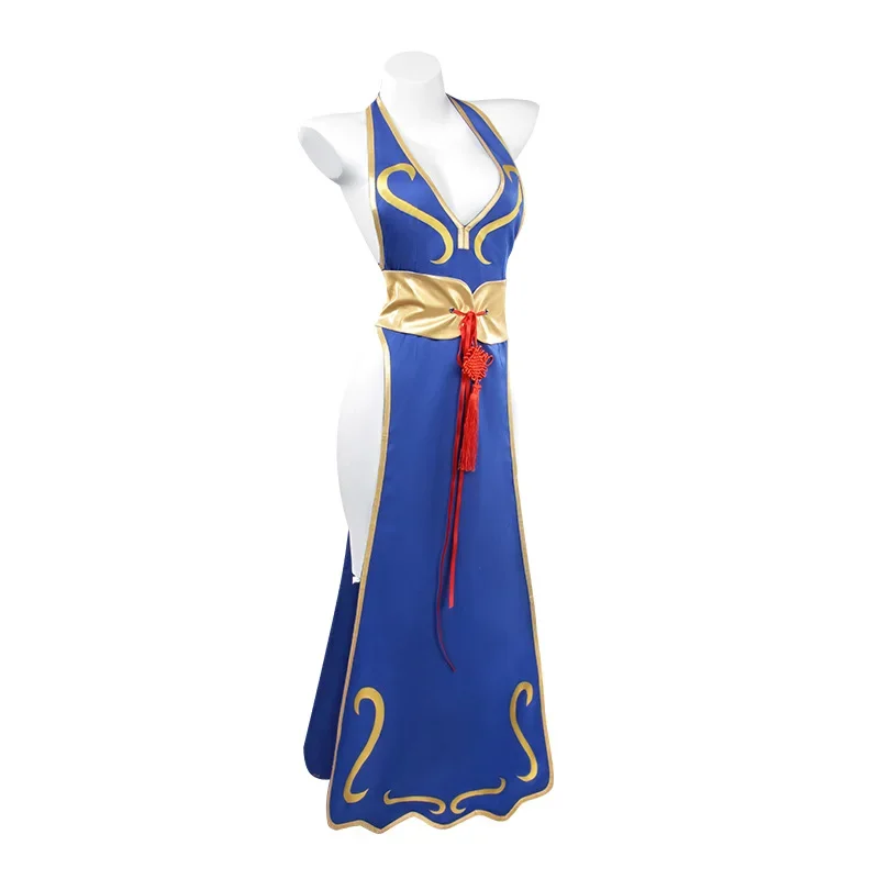 Фото Костюм для косплея Game Fighter Chun Li, платье Cheongsam, аниме, красивая девушка Chunli Battle, сексуальное боди Qipao, карнавальные костюмы для вечеринок №4