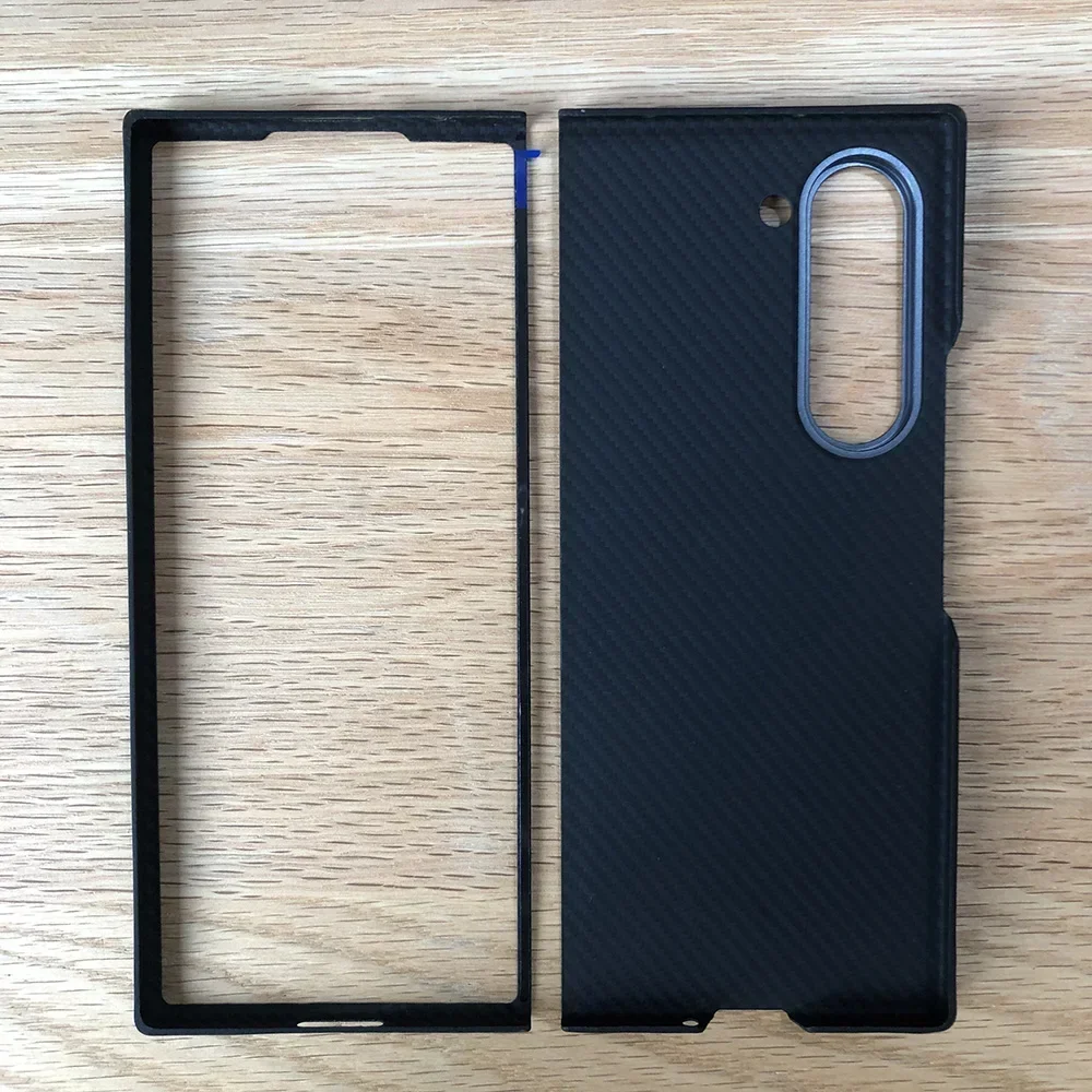 Черный чехол для телефона SAMSUNG Galaxy Z Fold6 складной 6 кевларовый настоящий Арамид