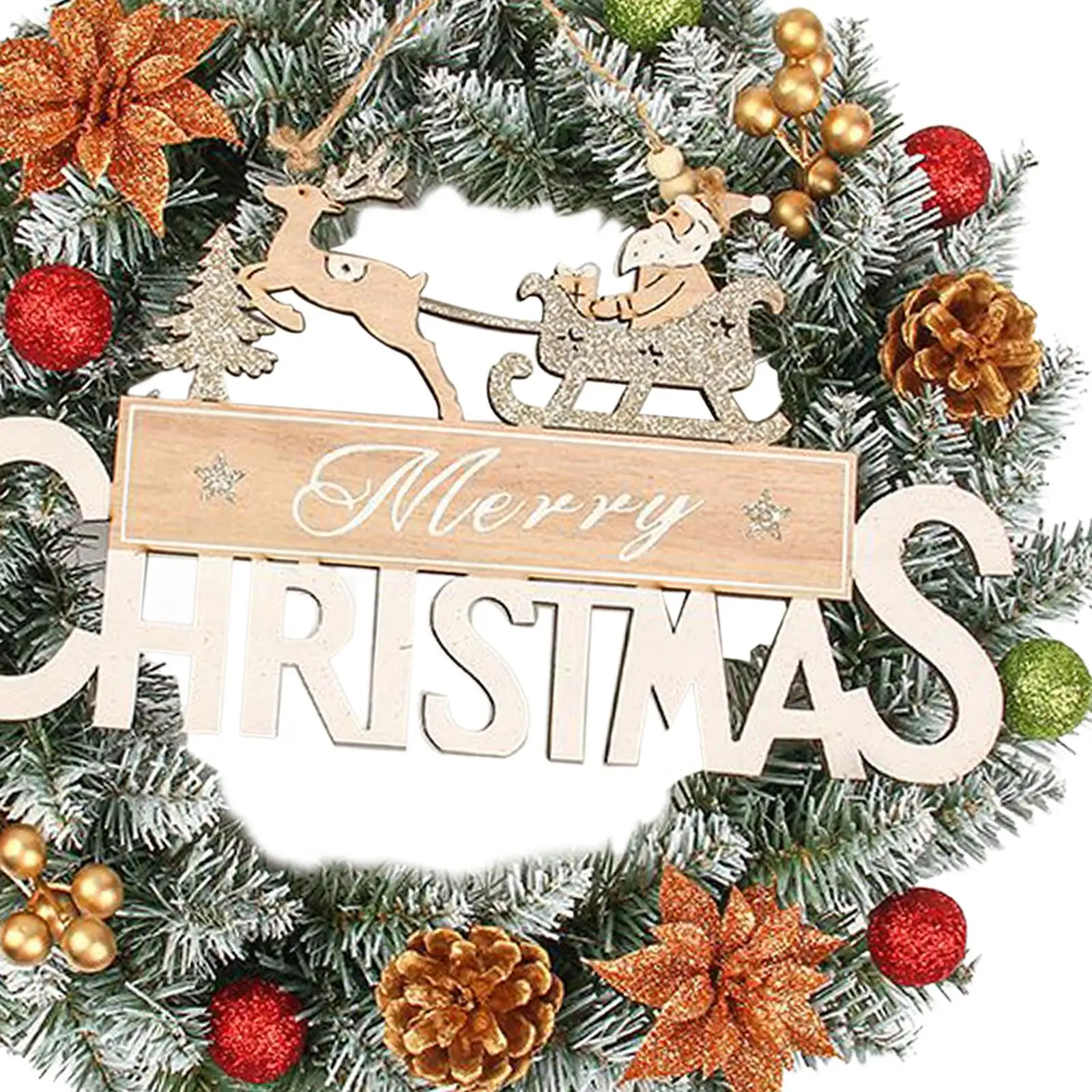 Рождественский венок со световым орнаментом 20 дюймов Рождественская гирлянда