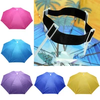 outdoor head umbrella hat anti rain anti sun headwear portable sun shade waterproof camping fishing beach head hats pesca