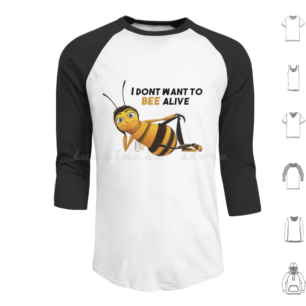 

I Dont Want To Bee Alive Hoodie cotton Long Sleeve Barry B Benson Bee Movie Meme Reddit Depression Cursed Cursed Image Cursed