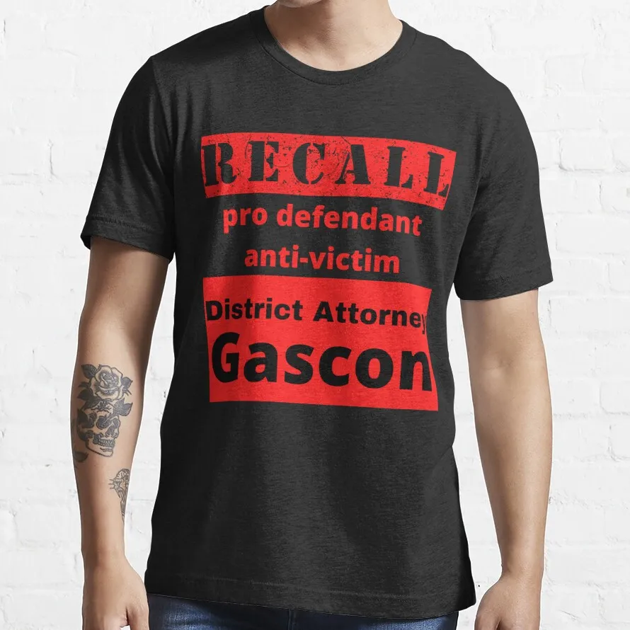 

Recall Los Angeles District Attorney George Gascon Trending T-Shirt Custom Aldult Teen Unisex Digital Printing Tee Shirts Xs-5Xl