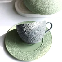 Tea cup ceramic latte coffee cup retro coffee cup saucer English afternoon tea set tableware black tea cup sugar jar
