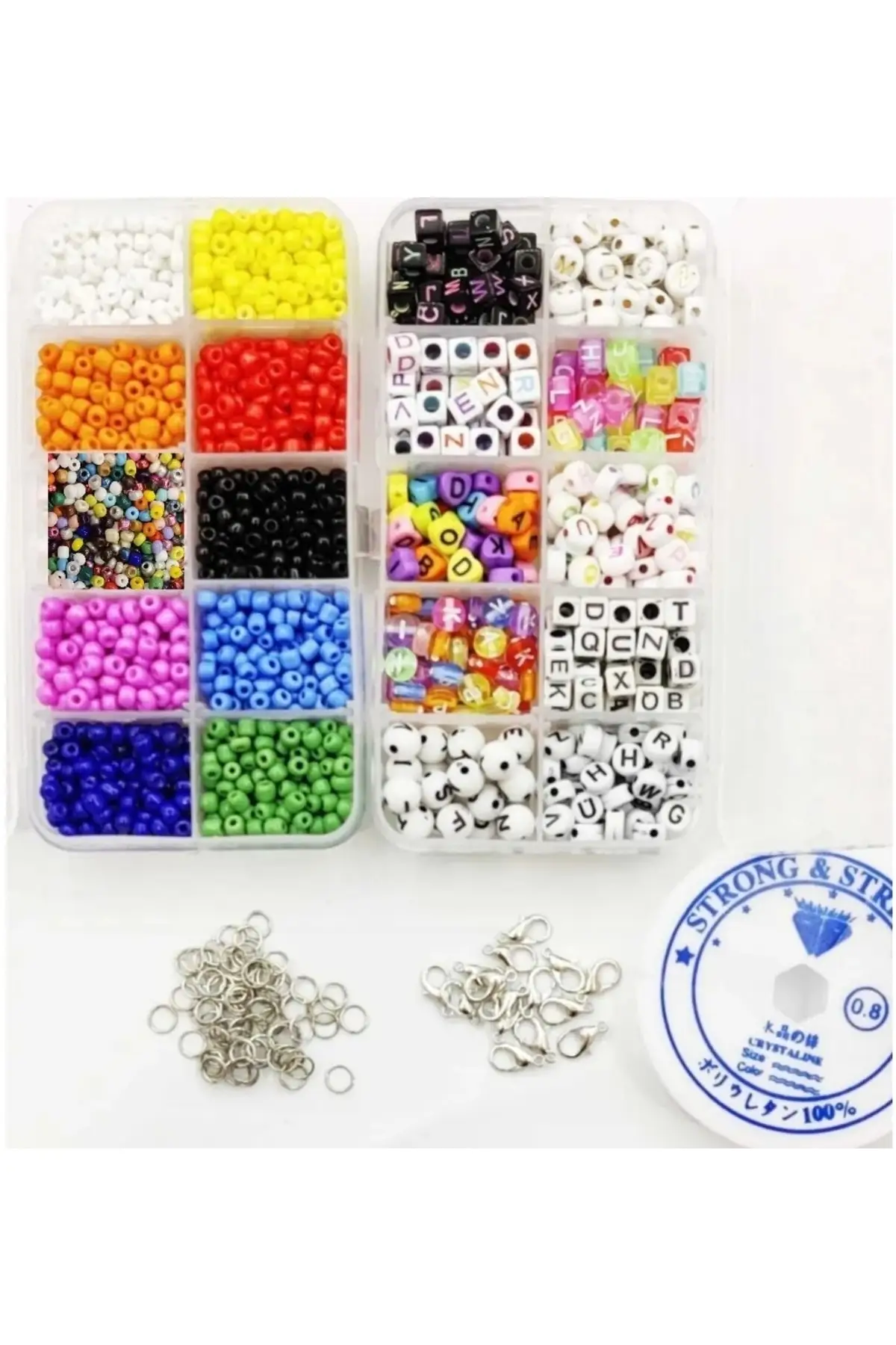 

Набор для изготовления ювелирных изделий в коробке с искусственными буквами/комплект из 25 принадлежностей для хобби и досуга