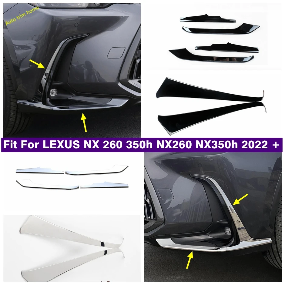 

Front Fog Lights Lamps Eyelid Eyebrow Bumper Guard Corner Protect Strip Cover Trim For LEXUS NX 260 350h NX260 NX350h 2022 2023