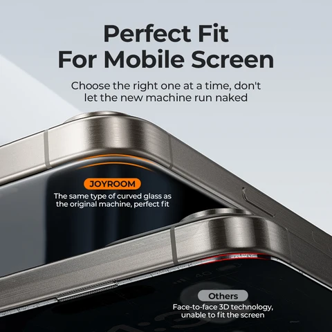 Joyroom 1/2/3 шт. HD стекло для iPhone 16 15 14 13 12 Pro Max Защитная пленка для экрана Полноэкранная защита закаленного стекла для iPhone