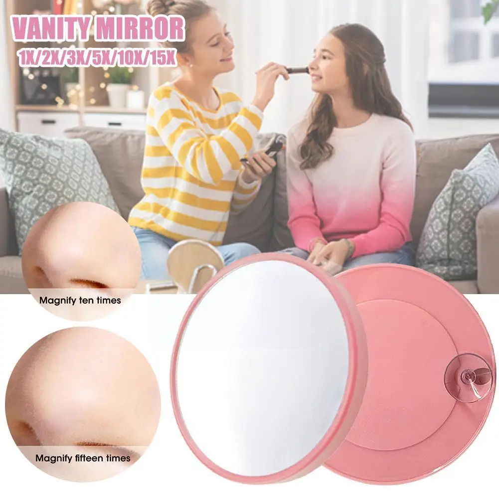 

High Magnification Blackhead Magnifying Glass Makeup 1/2/5/10/15X Cup New Type Suction Female Mirror Mirror Multi-Fold Port E6T8