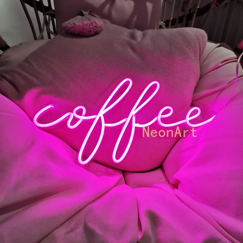 

Неоновые светодиодные ночники на заказ в виде кофе, вывеска для комнаты, спальни, декор для стен, украшение для вечеринки, свадьбы, дня рожде...