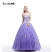 romantic light purple prom dress ball gown sleeveless floor length long party dresses with applique shining sequins prom gowns