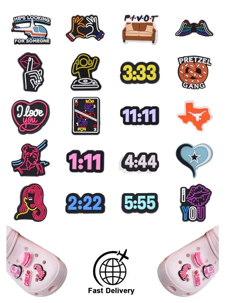 

1Pcs PVC Punk for Crocs Charms DIY Badge Women Sandals Buckle Kids Pins Decoration Jean Shoe Ornaments Party Favors Dropshipping