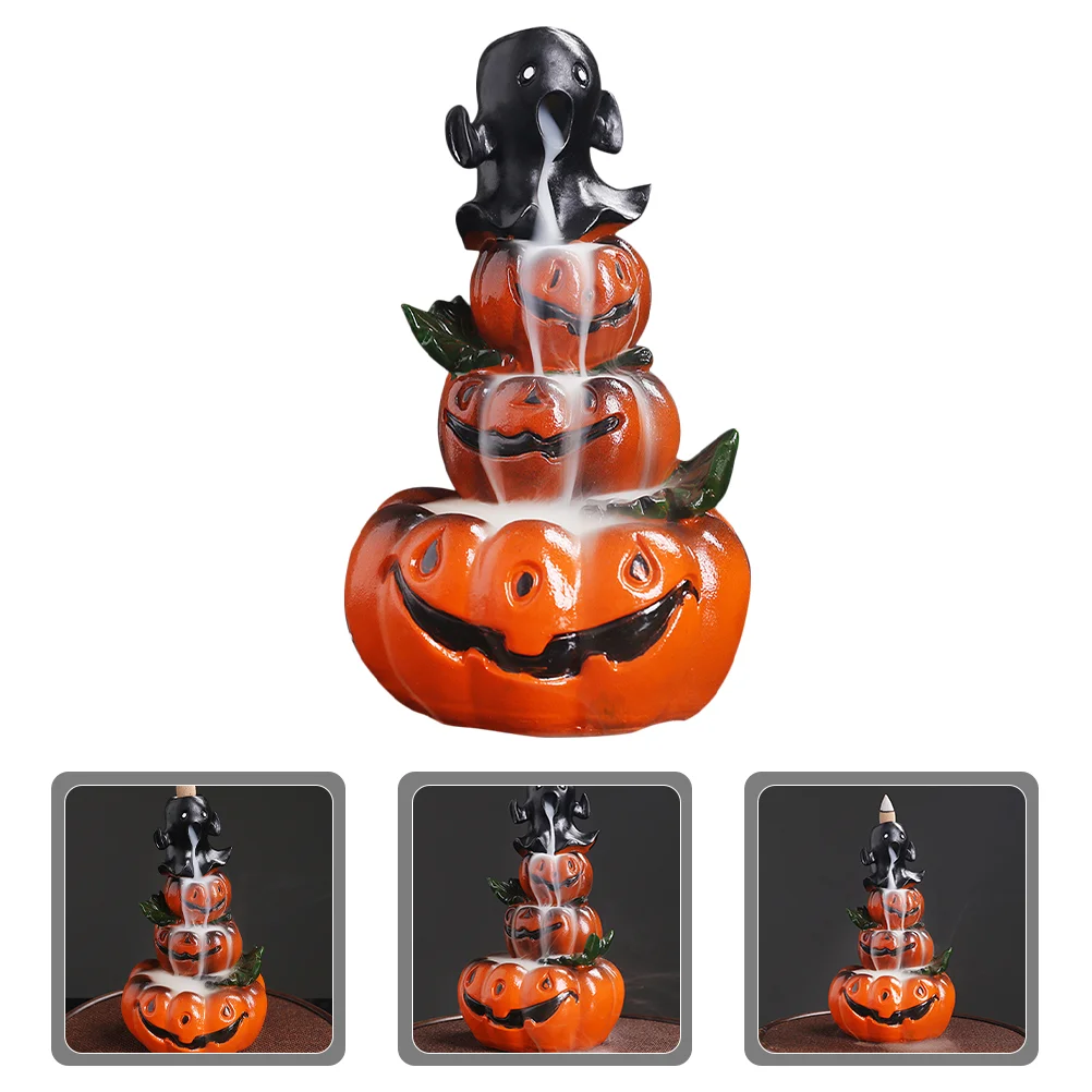 

Burner Adornment Desktop Decor Backflow Holder European Style Rack Pumpkin Resin Office