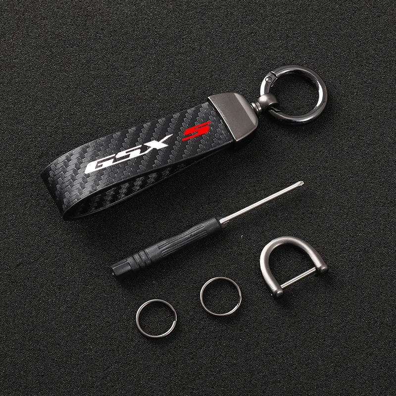 

High-Grade Carbon Fiber Motorcycle Keychain Holder Keyring for Suzuki GSR GSR 750 GSR600 GSR400 GSR750 Accessories