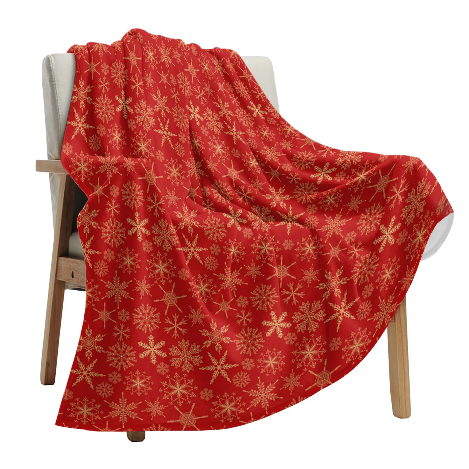 

Рождественское одеяло в виде снежинки, ручная работа, искусственное одеяло, мягкое плюшевое теплое диванное одеяло, праздничные подарки