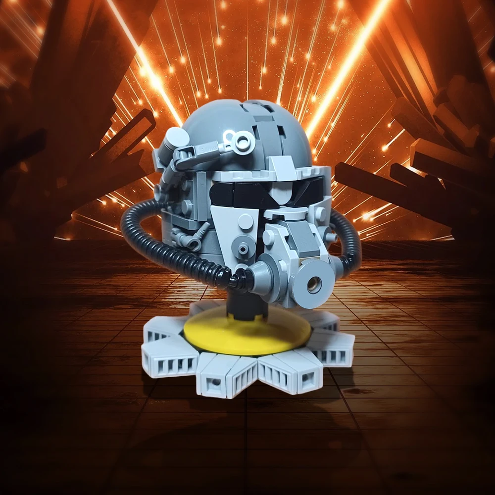 Gobricks MOC T-60 Power Armor шлем строительные блоки модель ролевых игр реквизит кирпичи