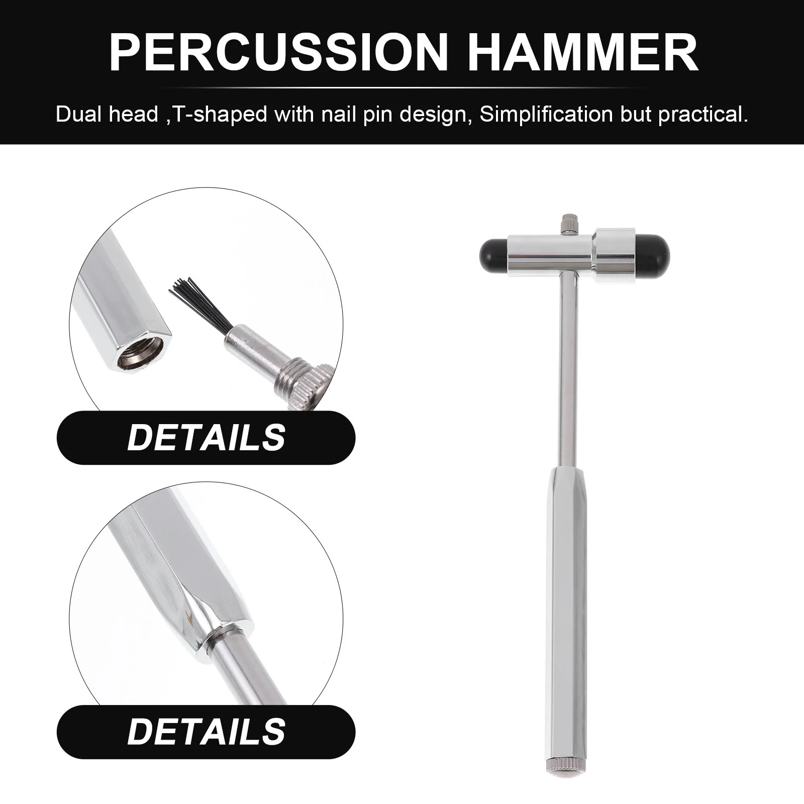 Buck Hammer Neurologic Reflex Двусторонняя ручка из нержавеющей стали Светоотражающие