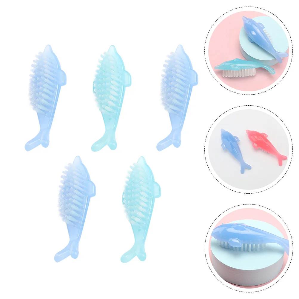 

Dolphin Nail Brush Small Brushes Dust Lovely Clean Toe Cleaning Convenient Portable Pedicure Fingernail Scrub Writing brush
