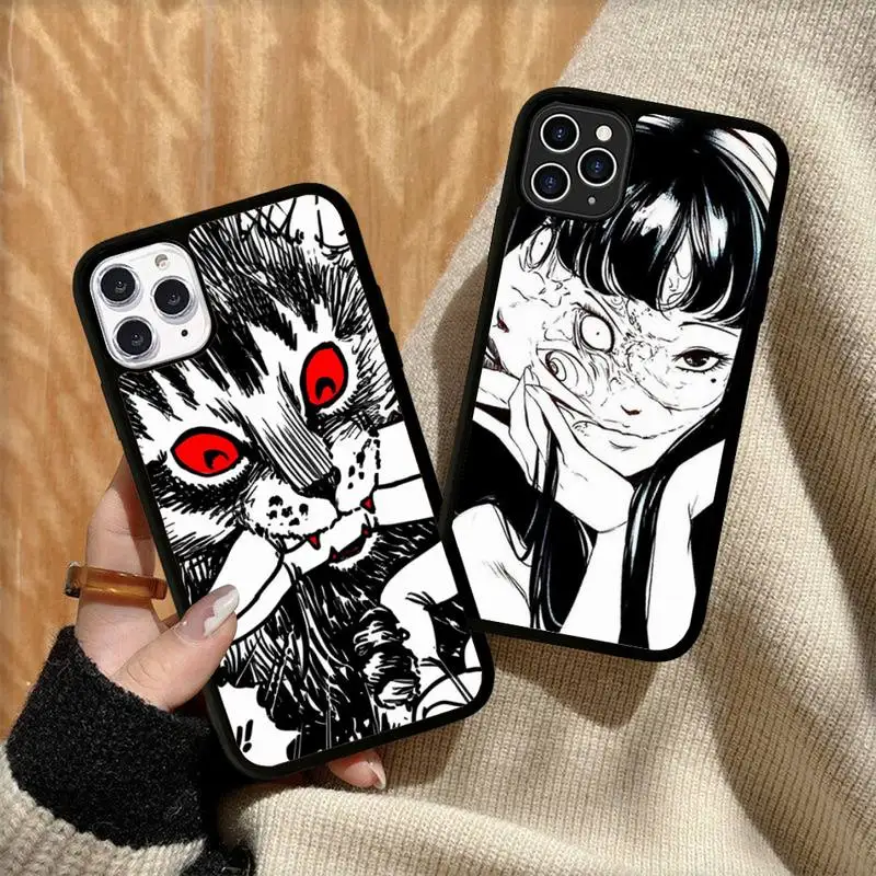 

Junji Ito Terror Horror Anime Phone Case Silicone PC+TPU Case for iPhone 11 12 13 Pro Max 8 7 6 Plus X SE XR Hard Fundas