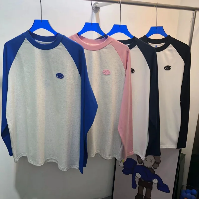 

Оптовая продажа, Модный женский хлопковый пуловер ADER с круглым вырезом и длинным рукавом, Повседневная Свободная футболка с длинным рукаво...