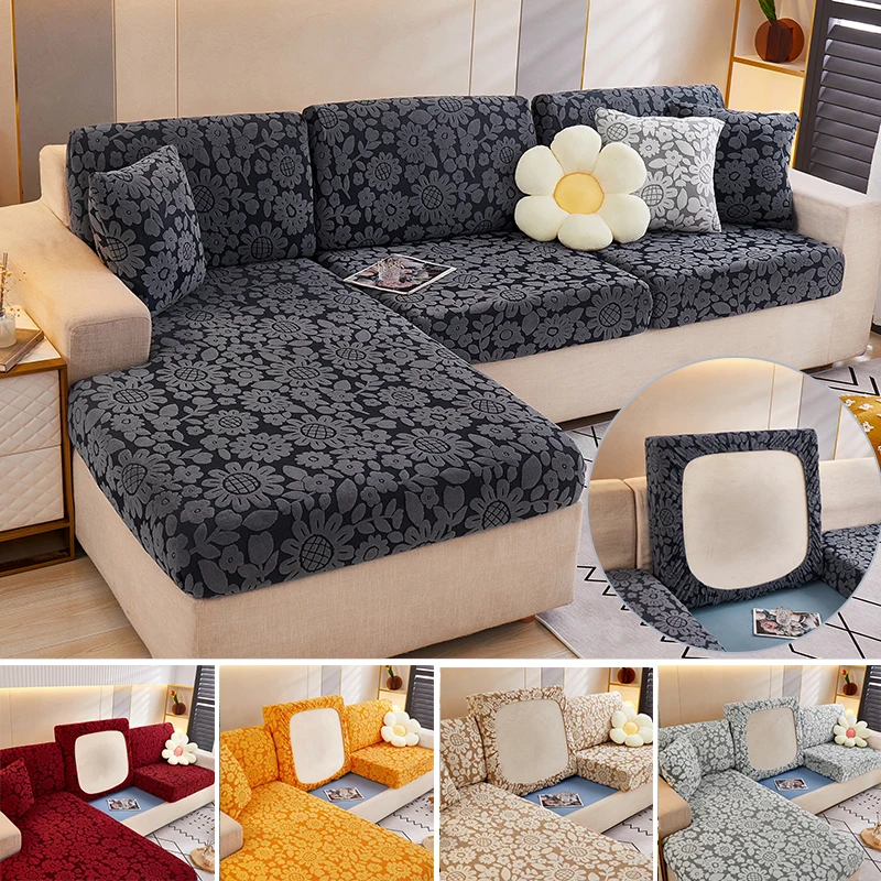 

XAXA Jacquard Sofa Seat Cushion Cover Living Room Corner Thickened Couch Protection Function Seat Slipcover Can Be Washed