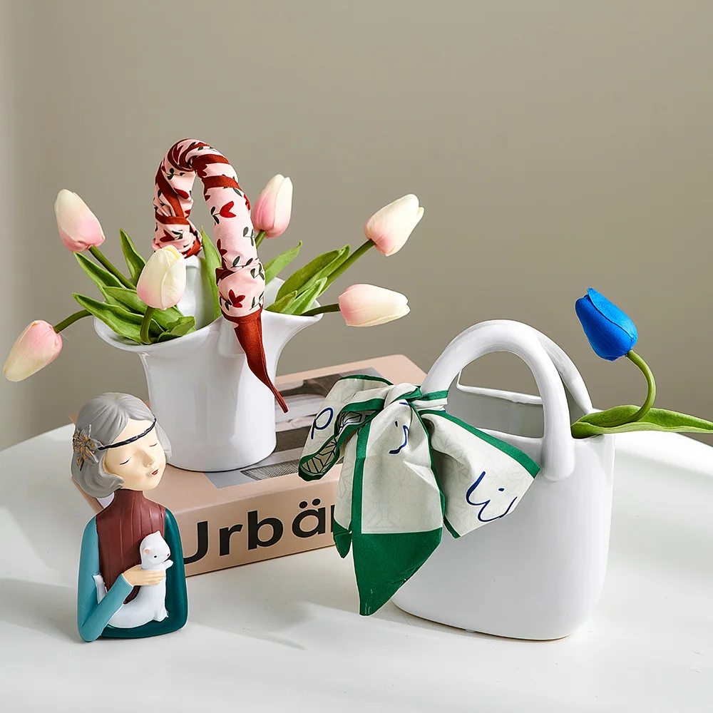 

Украшение для гостиной в современном стиле креативный цветок корзина-ваза сушеный цветок горшок настольное украшение ваза домашний Декор ...