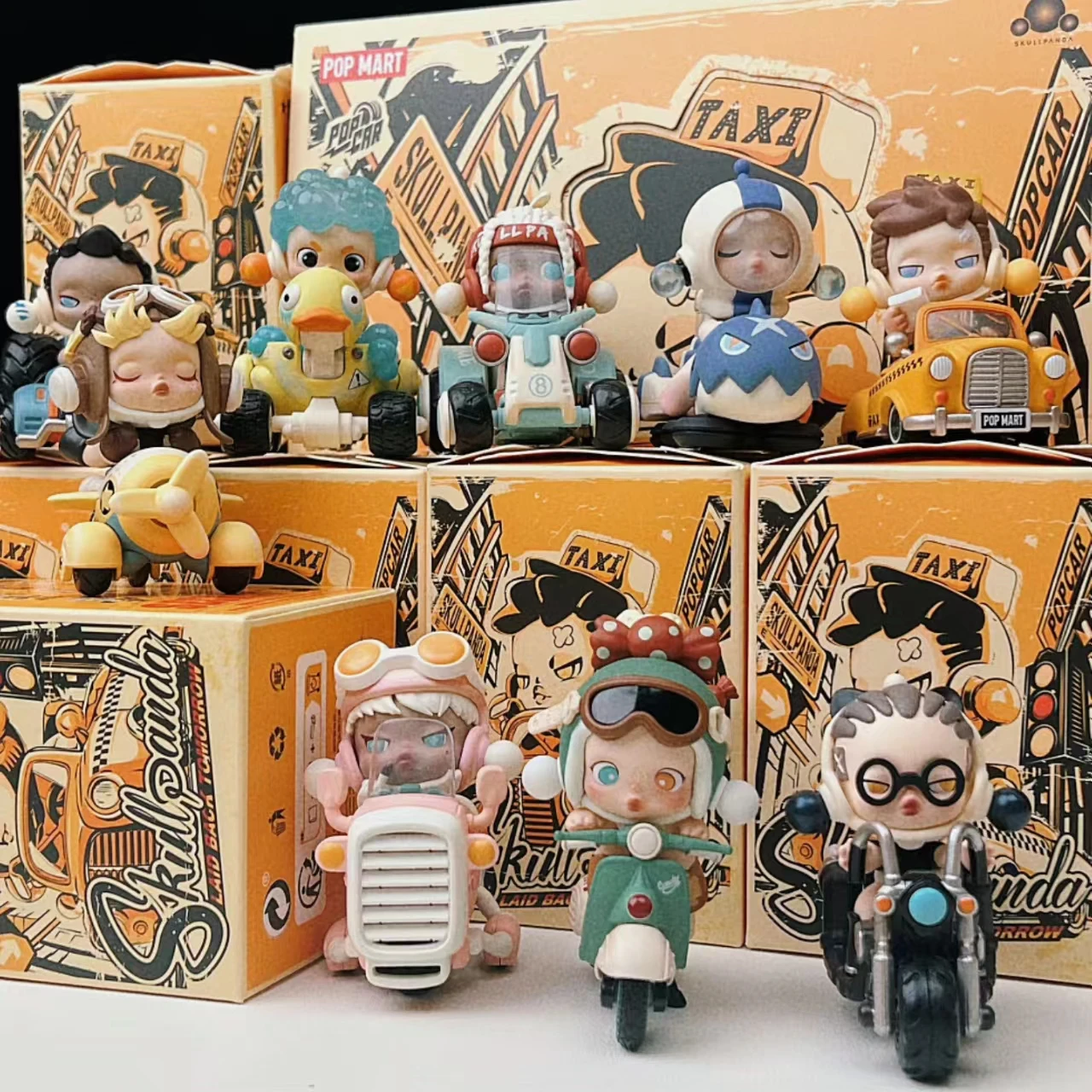 

Игрушечная модель подтверждено стиле, милая аниме-фигурка, Подарочная коробка-сюрприз, оригинальная серия POPMART SKULLPANDA Morning Peak глухая коробка
