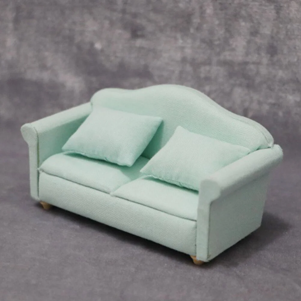 

Mini Couch Adorable Tiny Sofa Decor Chair Decorative Fabric House Furniture Prop Model Micro Scene Hosue Miniature
