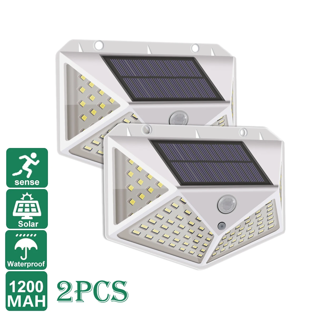 

Настенный светильник с пассивным ИК датчиком движения на солнечной батарее, уличный светильник, садовый Точечный светильник, 100 светодиодо...