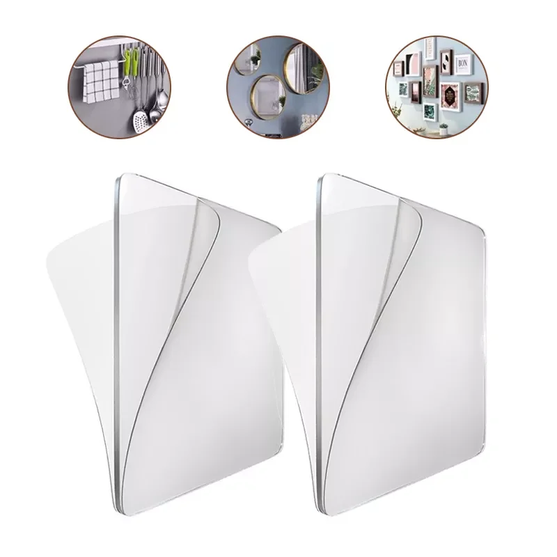 

10pcs Powerful Non-Mark Sticker Nano Tape Double-Sided Adhesive Waterproof Photo Wall Auxiliary Hangings Transparent Glue Tapes