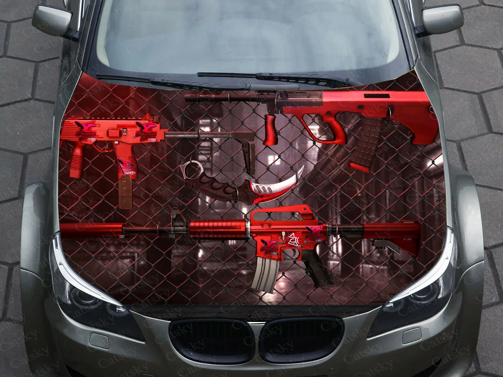 Фото Виниловая наклейка Csgo Gun для Экстра большого автомобиля №5