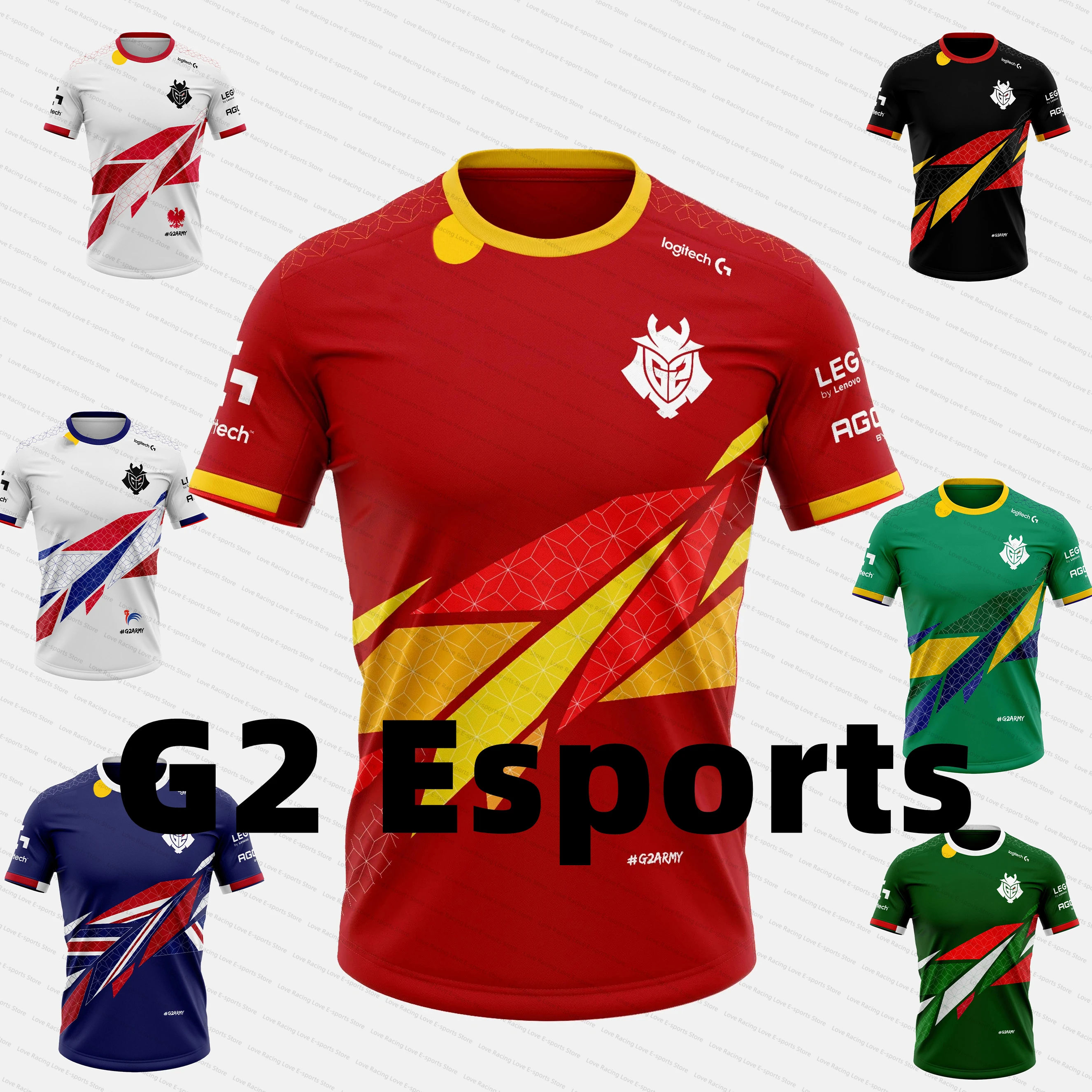 G2 Spain Jersey T-Shirt Kit G2 USA Canada Germany Poland France UK Mexico Brazil Jersey G2 Esports Official 2022 National Jersey