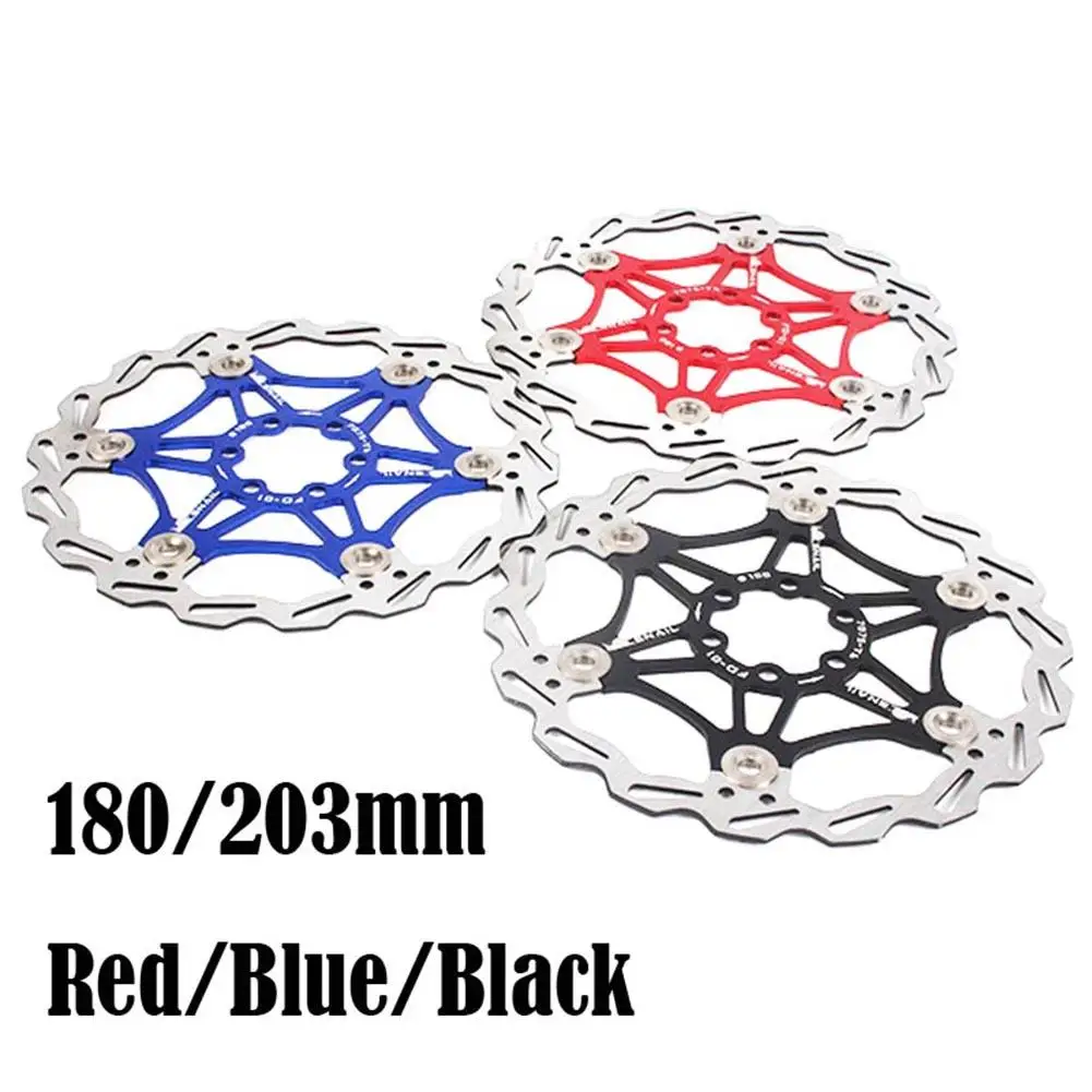 

1PCS Mountain Bike Disc Brake Rotor Ultralight 160mm/180mm/203mm Heat Dissipation Floating Rotor MTB Hydraulic Disc Brake Pad