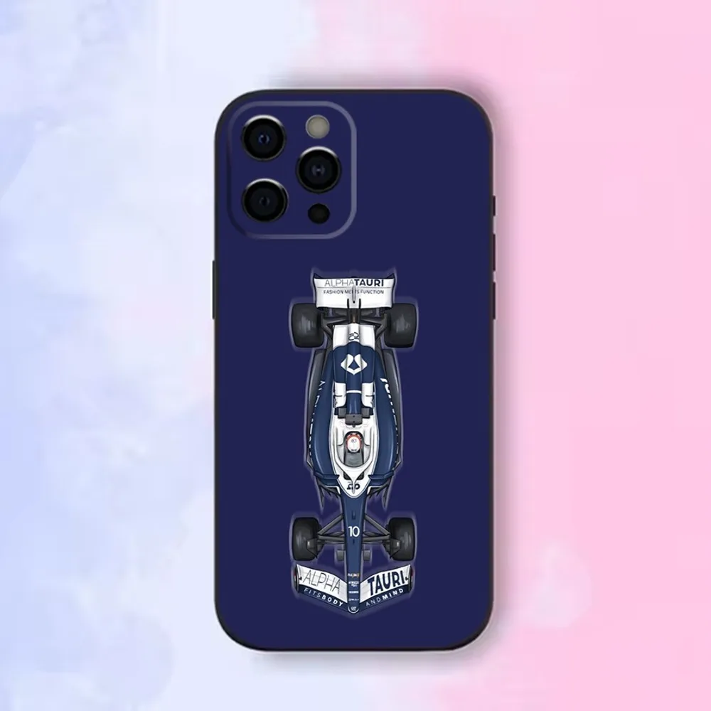 F1 10 P-Pirre G-Gasly Phone Case For iPhone16 15 14 13 12 Mini 11 Pro XR X XS MAX 7 8 Plus Silicone Cover Soft Black