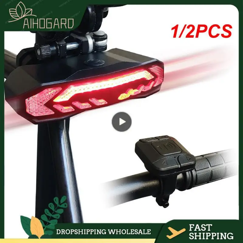 

1/2PCS Awapow Alarm Anti Theft Bike Taillight Alarm USB Rechargeable LED Waterproof Tail Light Automatic Induction Bike