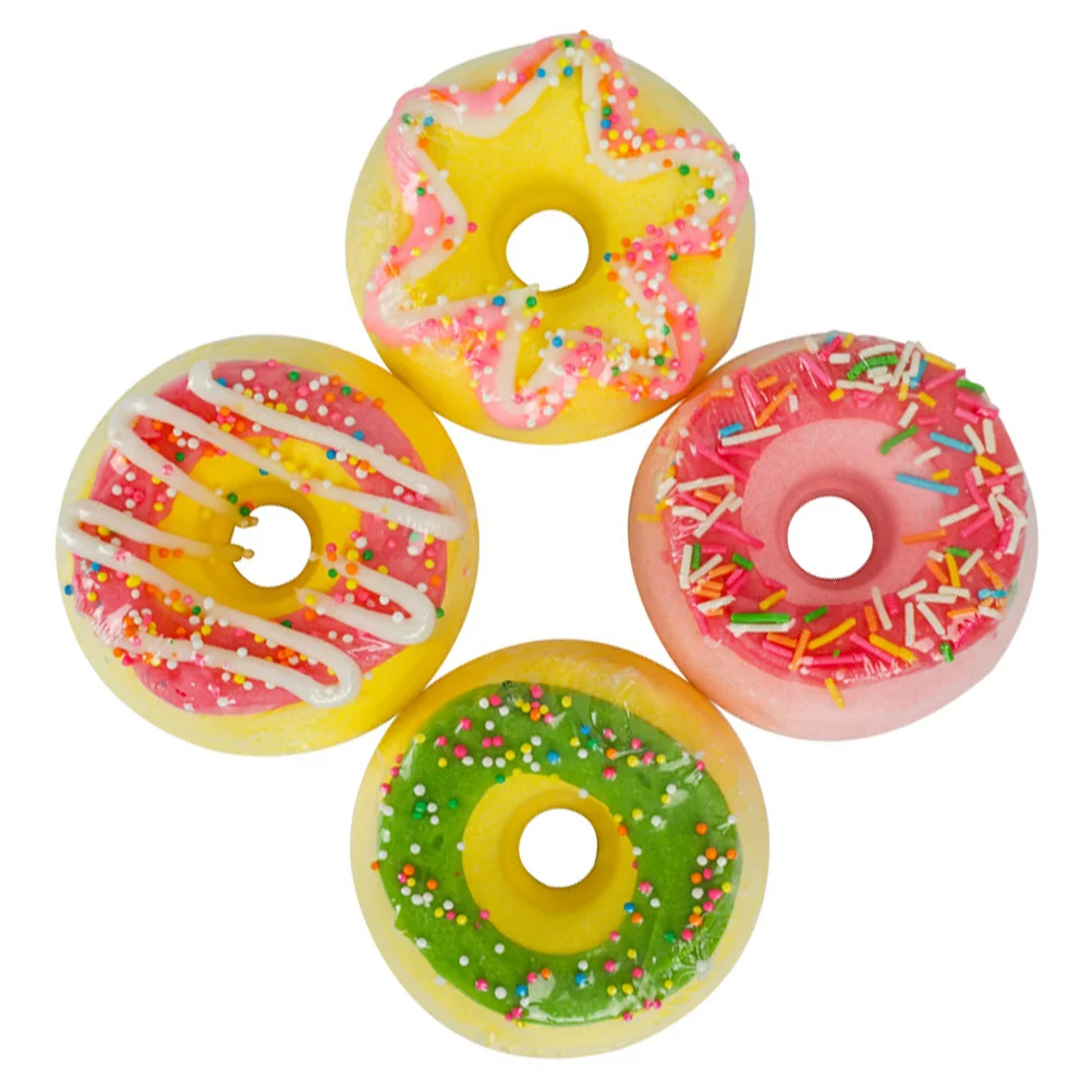 4Pcs Practical Shower Salt Balls Doughnut Shape Bath Spa Bombs |