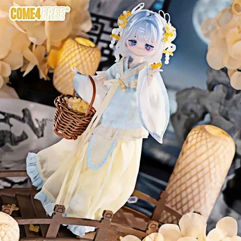 Фото Come4free 1/8 Bjd Ob11 Комплект одежды для куклы: платье, пальто, юбка, саше, светло-желтый и небесно-голубой набор, оригинал, в наличии №3