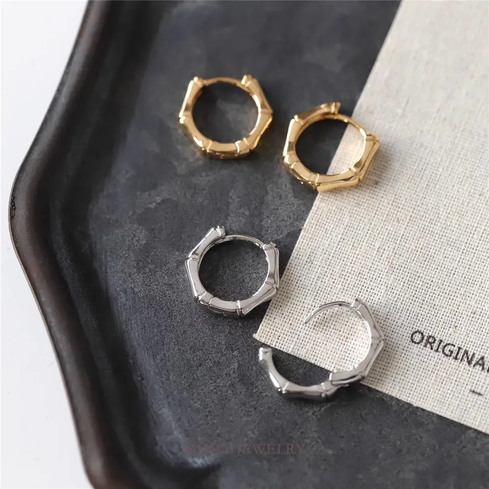 Медные серьги из настоящего золота с медным покрытием модные простые