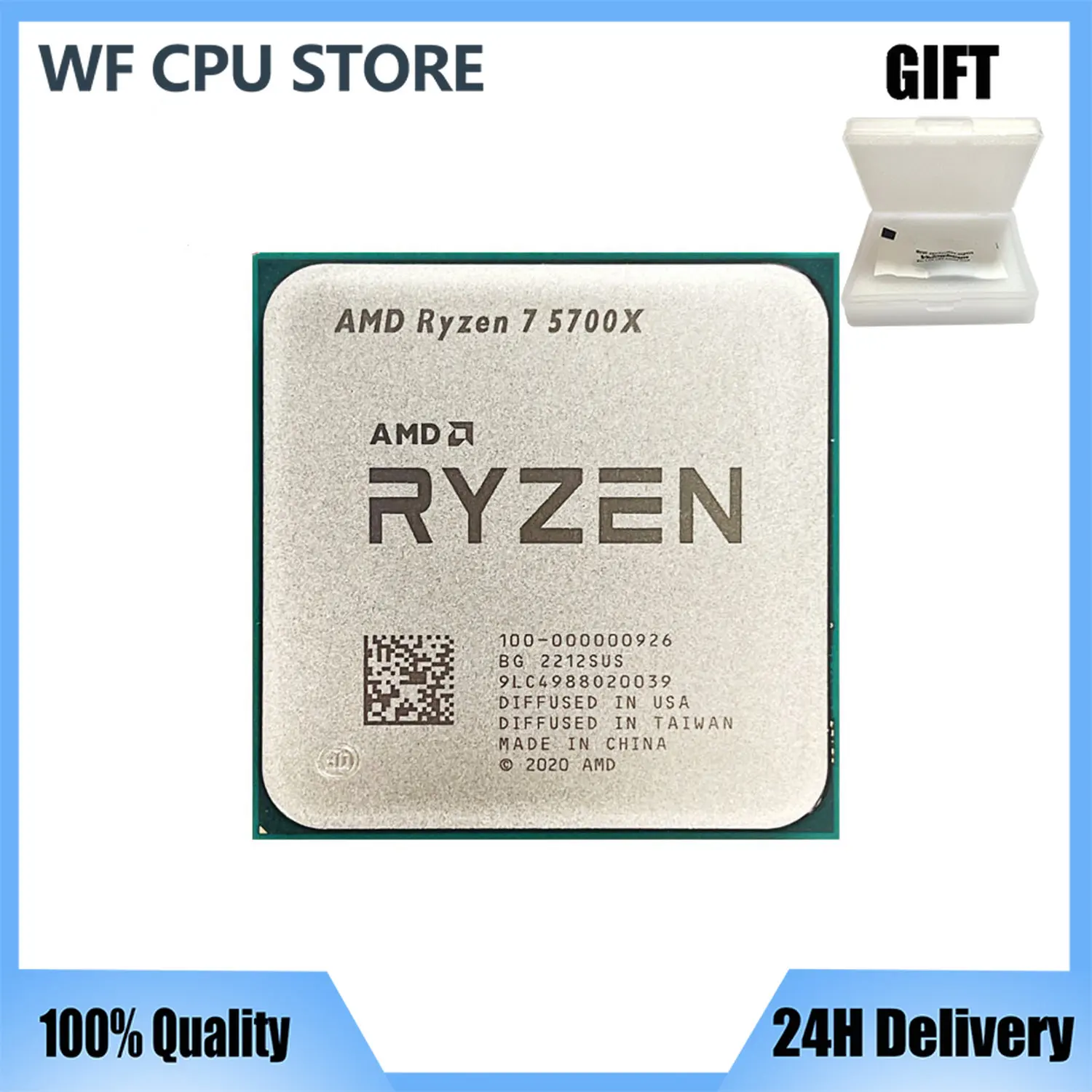 Процессор AMD Ryzen 7 5700X R7 3 4 ГГц Восьмиядерный 16-поточный процессор нм L3 = 32M 100-000000926