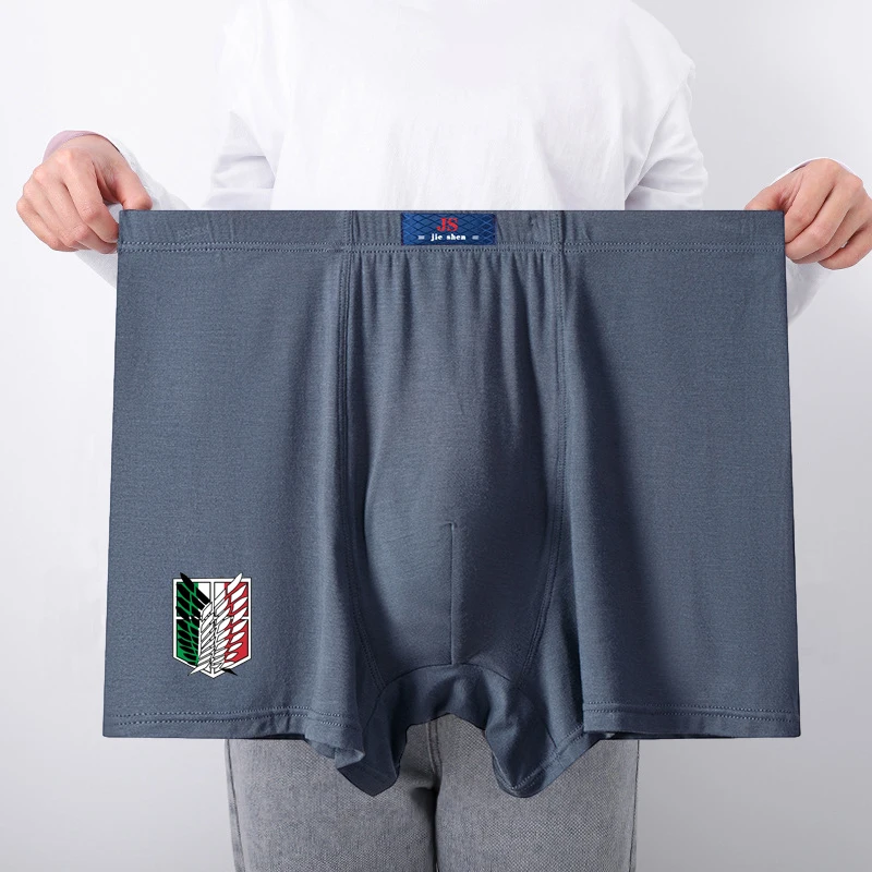 

Boxers Men Pack Cotton A-Attack on Titans Boxer Briefs Plus Size Panties 9xl Sexy Boxer Underwear High Elastic Panties Big Pouch
