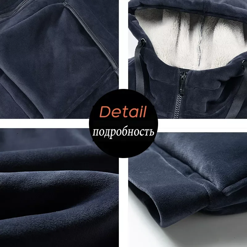 Warm Fleece Coat Lambswool Hot Sale Vestes New Fashion Cotton Casual Loose Size 8XL Jacket Men Autumn Winter Men Jackets