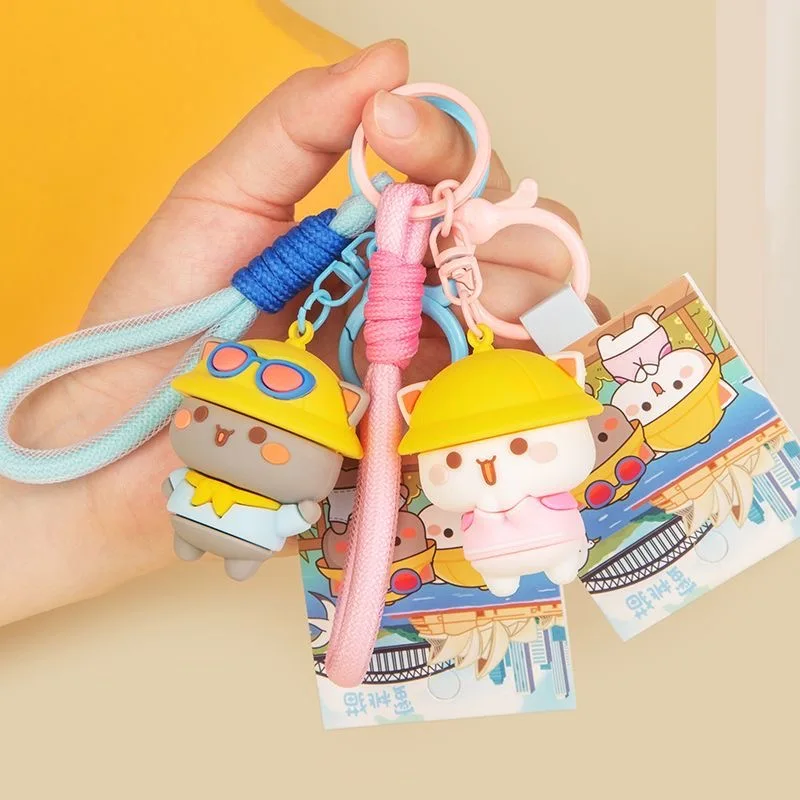 Mitao кошка милый выражение рюкзак силикагель брелок кавайная кукла искусственная