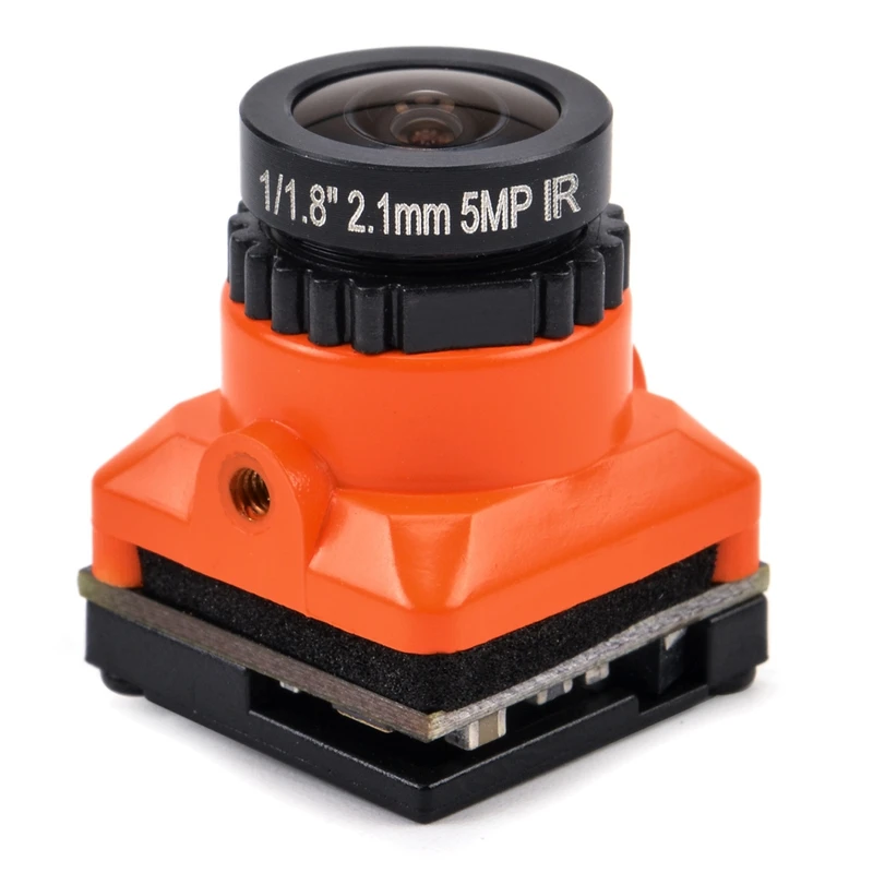 FPV Camera HD 1500TVL 2.1MM Wide Angle With OSD Adjustment Board For RC Racing Drone Replacement Parts Orange