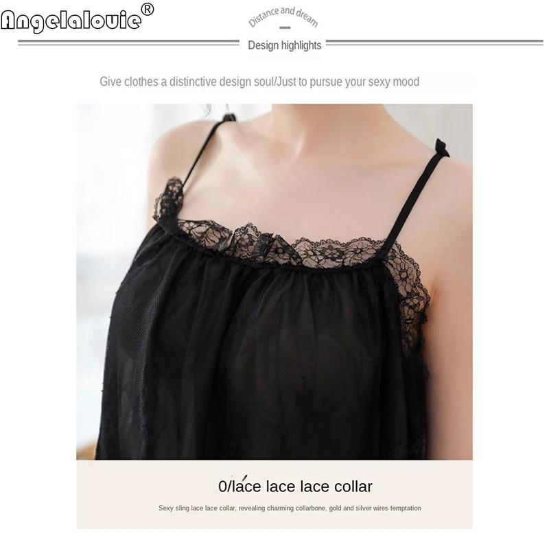 Wholesale Sexy Lingerie Sexy Lace Suspender Nightdress Pajamas Set Women Lounge Wear Sets