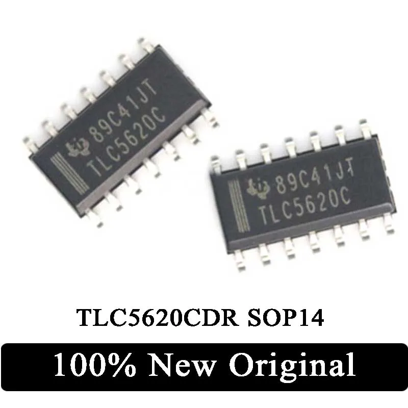 

2Pcs 100% New Original TLC5620CDR TLC5620C TLC5620 SMD SOP-14 digital-to-analog converter IC Chip In Stock
