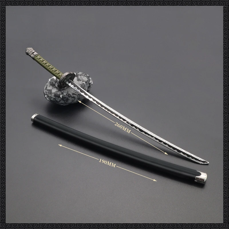 

26CM Elden Rings Game Peripheral Weapon Model Moonveil with Sheath Metal Craft Ornament Personal Gift