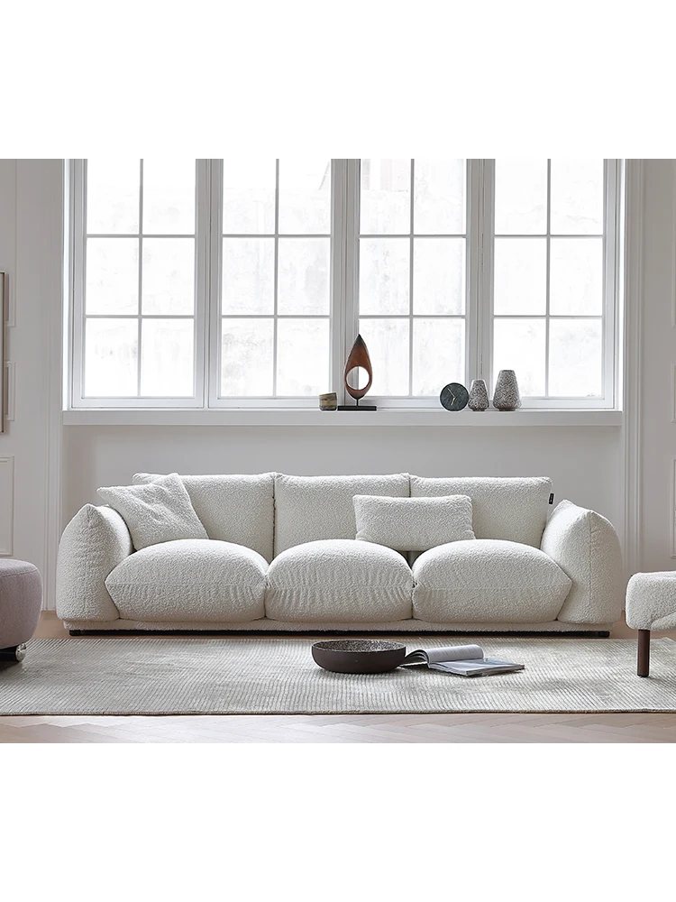 

Quietly-winded fabric sofa three-person small-sized living room designer arflex bread sofa