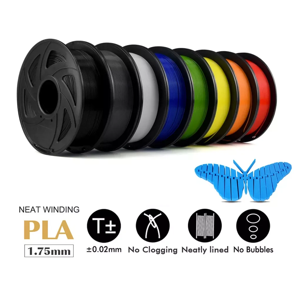 

NEW2023 3D Printer Filament PLA Filament 1.75mm 1.0KG For DIY Artwork FDM Printer Printing Blu-3 3 SP-5 CR10 3D Smooth Material